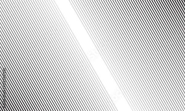 Fototapeta Black halftone arrow background. Repeated fading triangle gradation pattern. Arrows pointing in center direction backdrop. Vector thin to thick speed line concept texture for poster  cover  banner