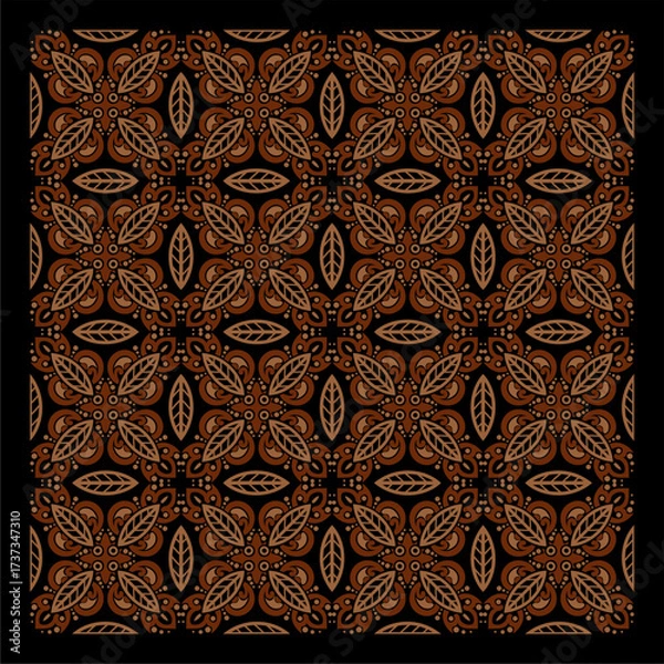 Fototapeta Beautiful Ethnic Floral Pattern illustrated in vector. Use for textile prints, wrapping paper, wallpaper, etc.