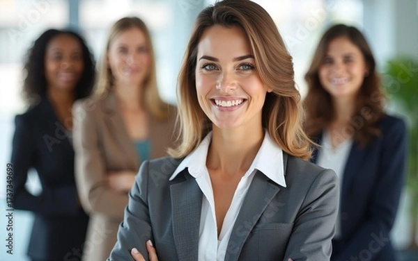 Fototapeta Businesswomen in the concept of diversity and inclusion, females in business and organizational settings. High quality