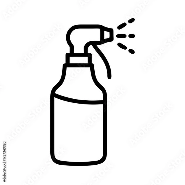 Fototapeta Spray Bottle Cosmetic Container with Nozzle Icon For Web And Graphic Design