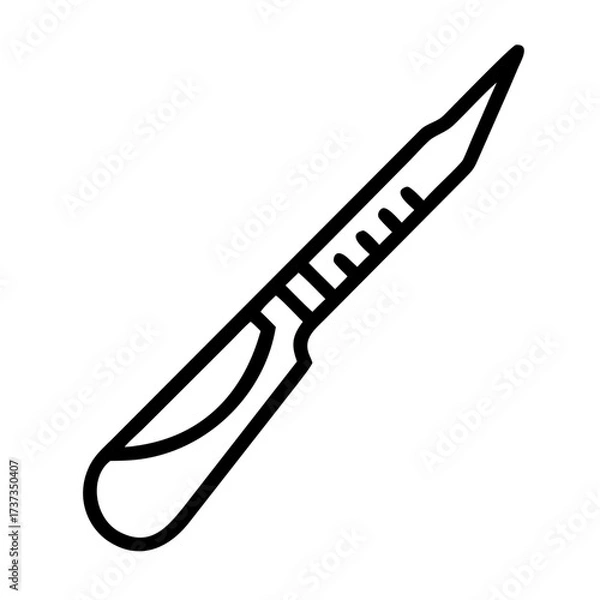 Fototapeta Surgical Scalpel Medical Operation Instrument Icon For Web And Graphic Design