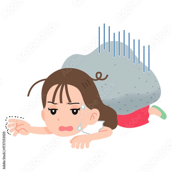 Obraz 体が重い女性　上半身