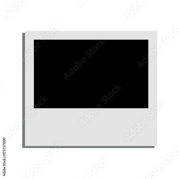 Fototapeta Empty white photo frame mockup. Picture wall frame.