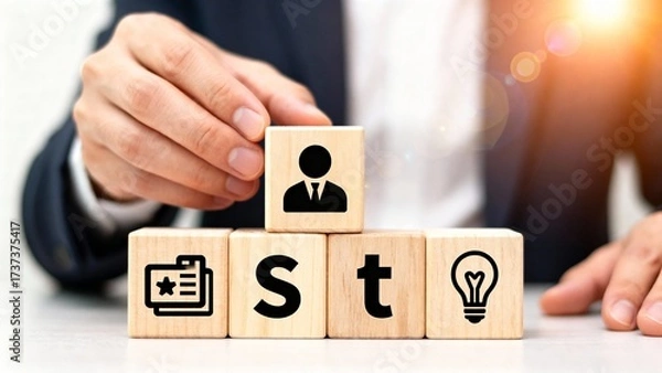Fototapeta Conceptual image for business consulting services
