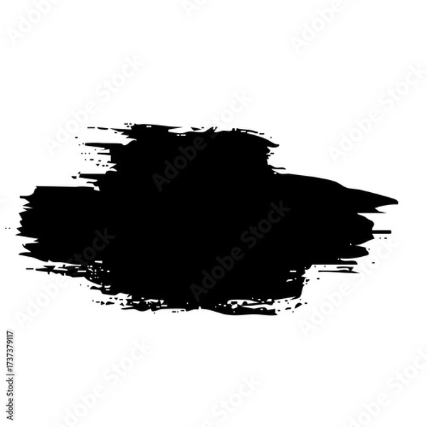 Fototapeta Brush strokes. Abstract watercolor background with brush strokes. Black crayon stroke
