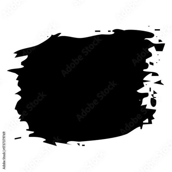 Fototapeta Brush strokes. Abstract watercolor background with brush strokes. Black crayon stroke