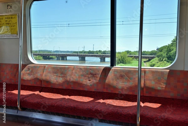 Obraz 鹿島臨海鉄道大洗鹿島線車窓からの景色