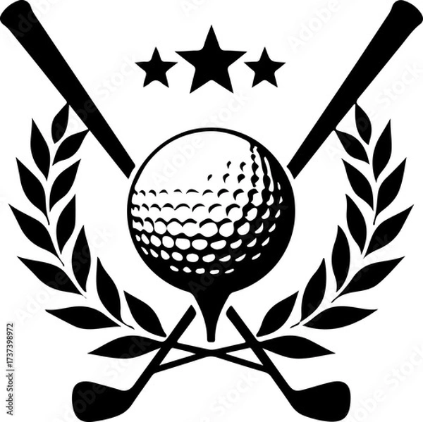 Fototapeta Golf Championship Emblem vector graphcis