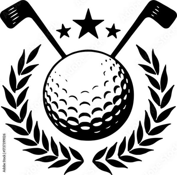 Fototapeta Golf Championship Emblem vector graphcis