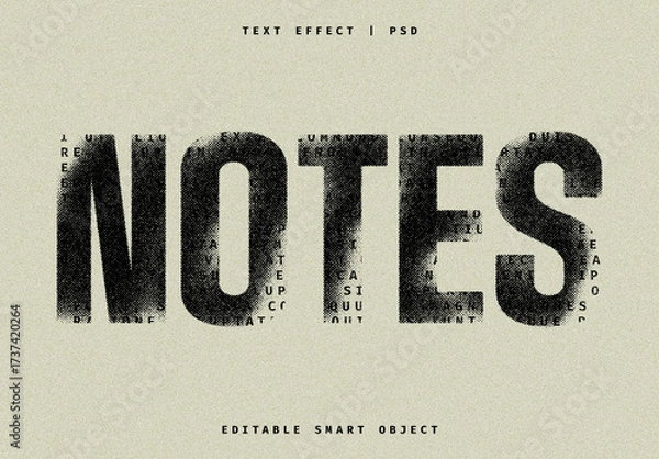 Obraz Invert Printed Halftone Text Effect