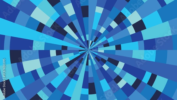 Fototapeta 集中線　モザイク柄の背景イメージ