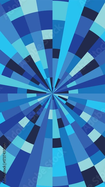 Fototapeta 集中線　モザイク柄の背景イメージ