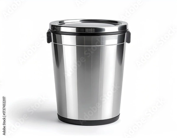 Obraz Polished silver container with lid
