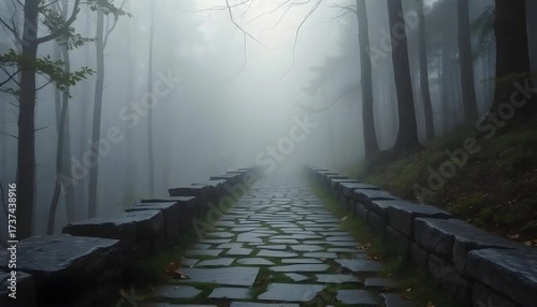 Obraz Ancient Stone Path Toward Longevity