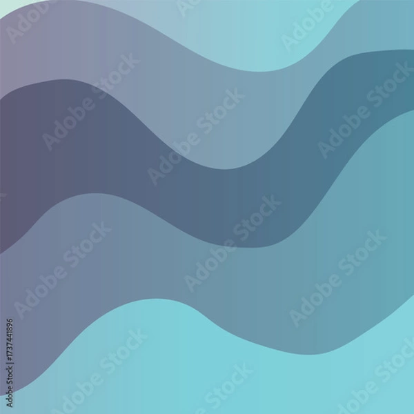 Fototapeta Vector art of abstract wavy background with gradient color transitions, creating a smooth and calming effect