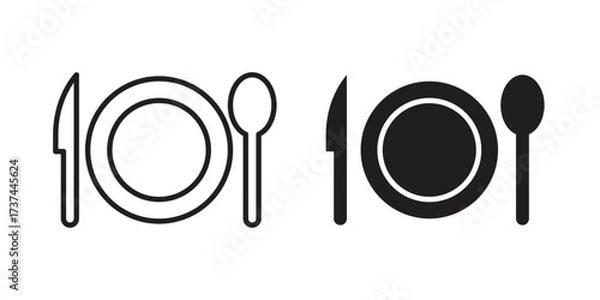 Fototapeta Eatery icon vector sign symbol