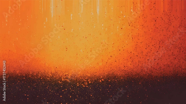 Fototapeta A vibrant gradient background with orange and purple hues, featuring a textured, grainy effect that creates a sense of depth and movement
