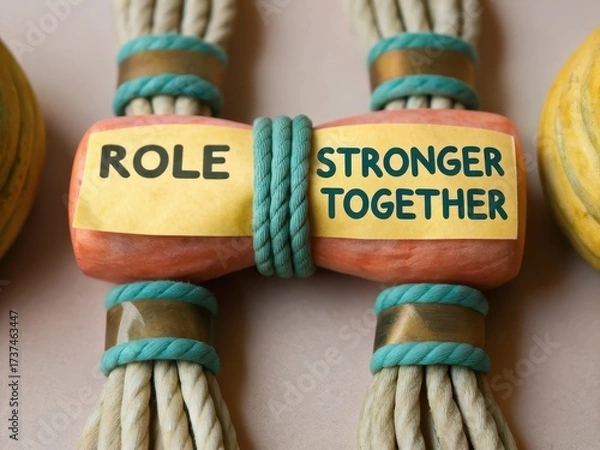 Fototapeta Role of Collaboration in Achieving Strength and Unity in Teams