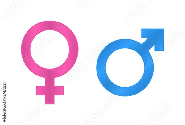 Obraz Gender sign set gradient style design