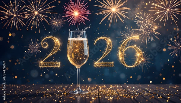 Fototapeta Happy New Year 2026 A Collection of Festive, High-Resolution Images for Celebrations and Greetings
