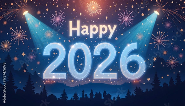 Fototapeta Happy New Year 2026 A Collection of Festive, High-Resolution Images for Celebrations and Greetings