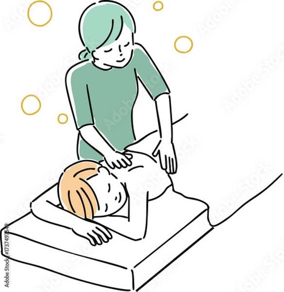 Obraz エステサロンでケアをする女性