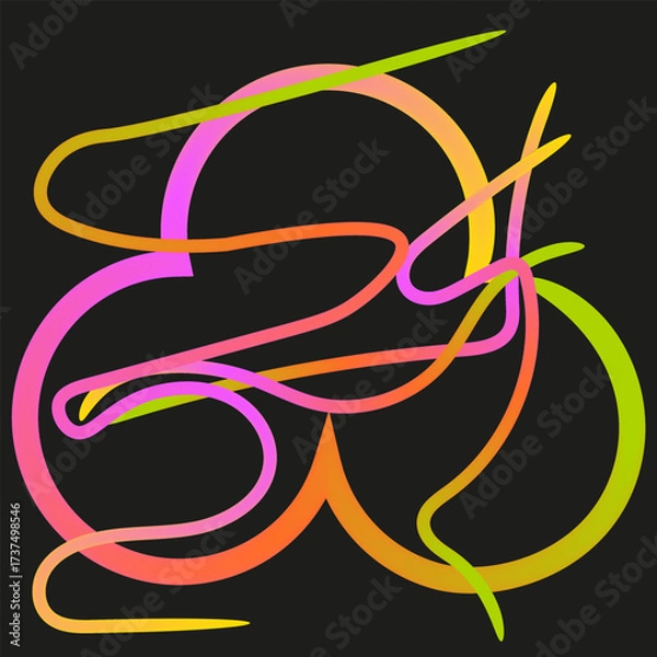 Fototapeta Abstract Liquid Wave Gradient Background modern vector.