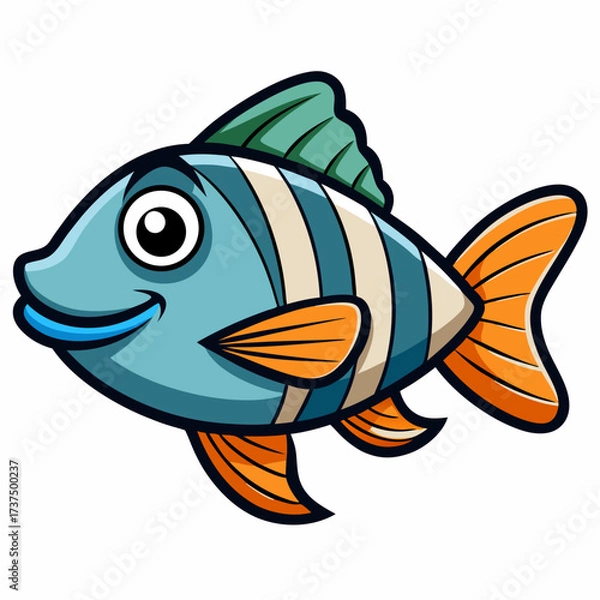 Obraz fish on a white background