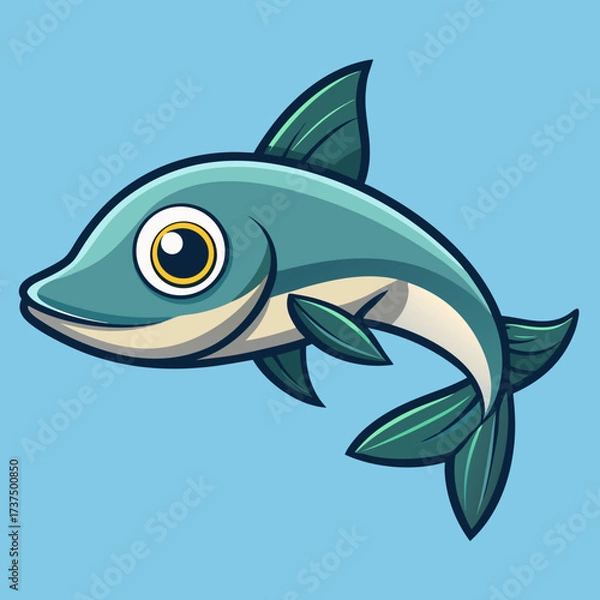 Obraz fish on a blue background