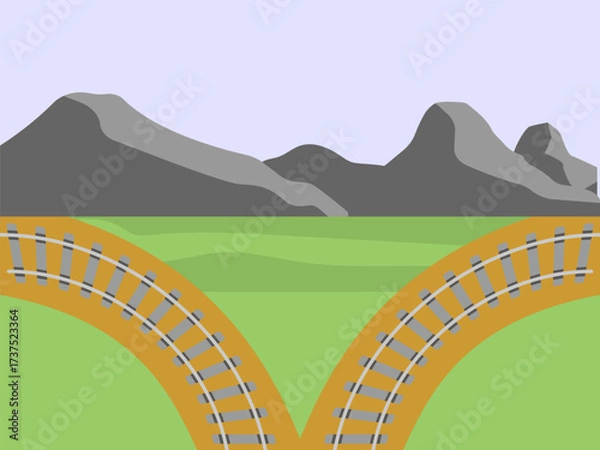 Obraz Split Concept IllustrationVector Style