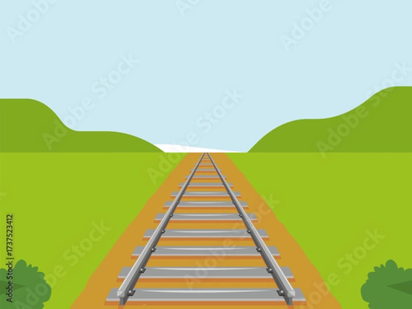 Obraz Railroad Concept IllustrationVector Style