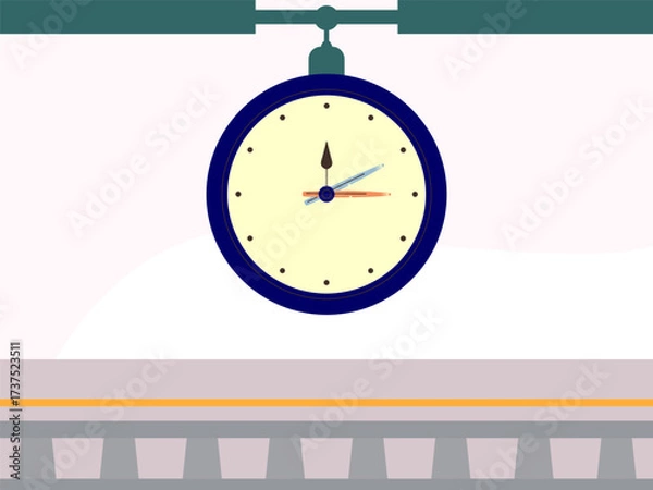 Fototapeta Clock Concept IllustrationVector Style