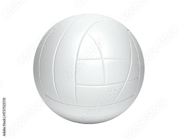 Obraz A white, textured volleyball with a shadow against a black background