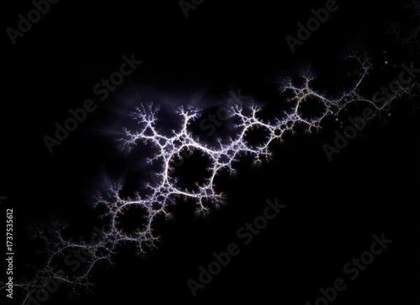 Obraz Dramatic Lightning Effect on Deep Black Background Creating a Striking Visual Contrast Evoking Power Energy and Natural Phenomena in Abstract Style