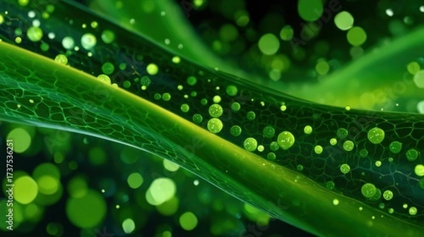 Obraz Vibrant Green Leaves Form a Lush Canopy in a Sunny Natural Environment Inviting Tranquility and Renewal while Showcasing the Beauty of Nature