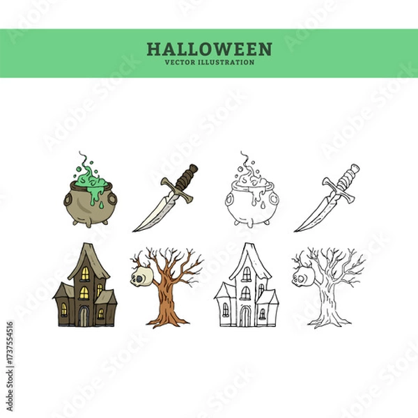 Obraz Halloween Vector Illustration 1