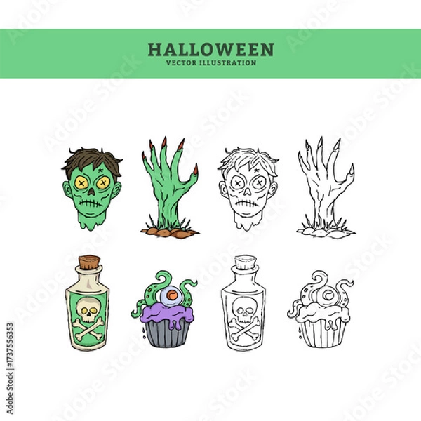 Obraz Halloween Vector Illustration 5