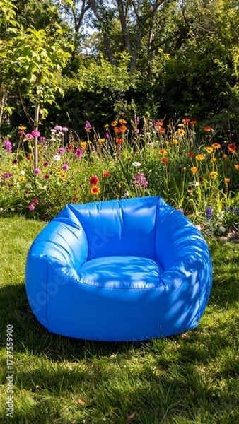 Obraz Blue inflatable chair
