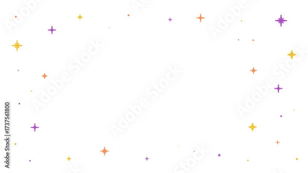 Obraz ハロウィンカラーの8bitドット絵キラキラエフェクトイラスト（背景透過）