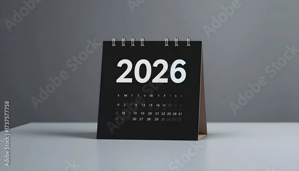 Fototapeta The Year 2026 A Visual Showcase of Festive New Year's Celebrations and Essential Planning Tools  