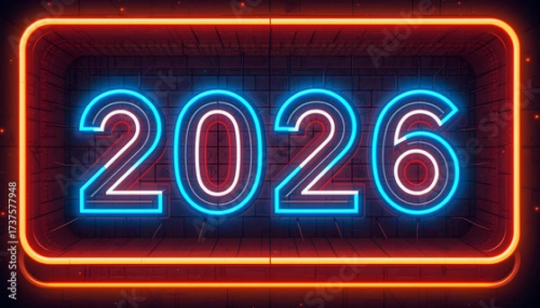Fototapeta The Year 2026 A Visual Showcase of Festive New Year's Celebrations and Essential Planning Tools  