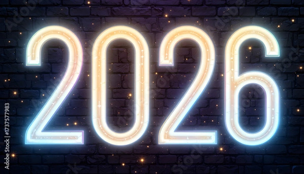 Fototapeta The Year 2026 A Visual Showcase of Festive New Year's Celebrations and Essential Planning Tools  