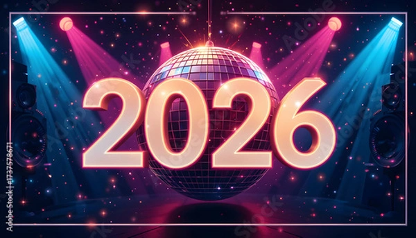 Fototapeta The Year 2026 A Visual Showcase of Festive New Year's Celebrations and Essential Planning Tools  