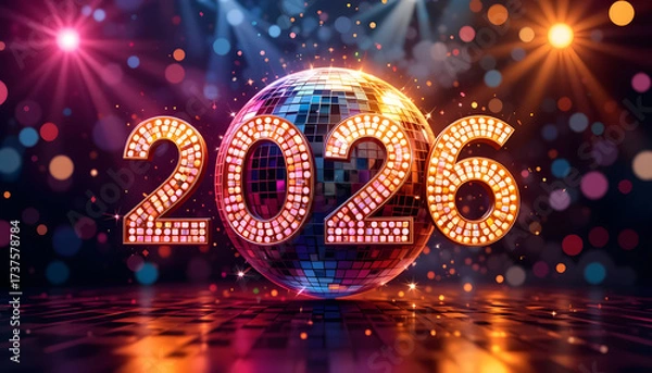 Fototapeta The Year 2026 A Visual Showcase of Festive New Year's Celebrations and Essential Planning Tools  