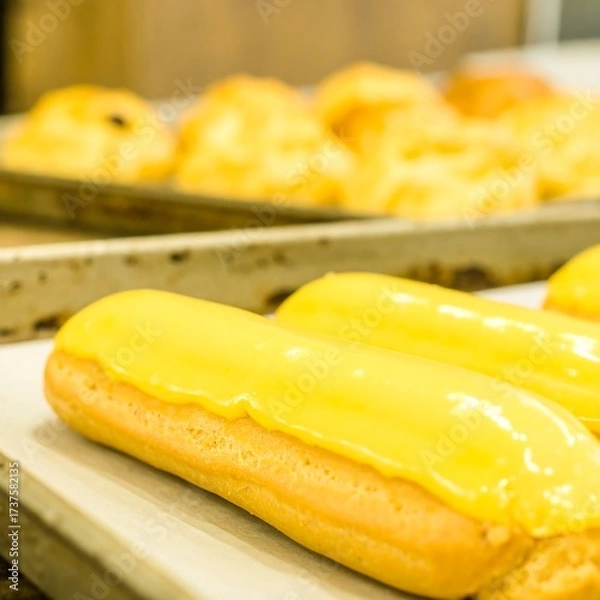 Obraz Sweet pastries, yellow icing