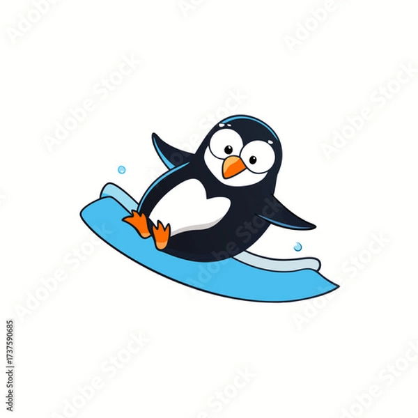 Obraz penguin on snow