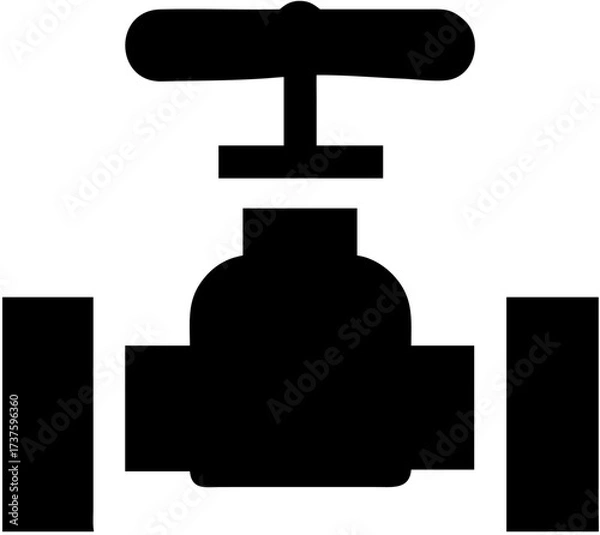 Fototapeta Valve Element Plumbing Fixture Pipeline Piping System Industrial Mechanical Graphic