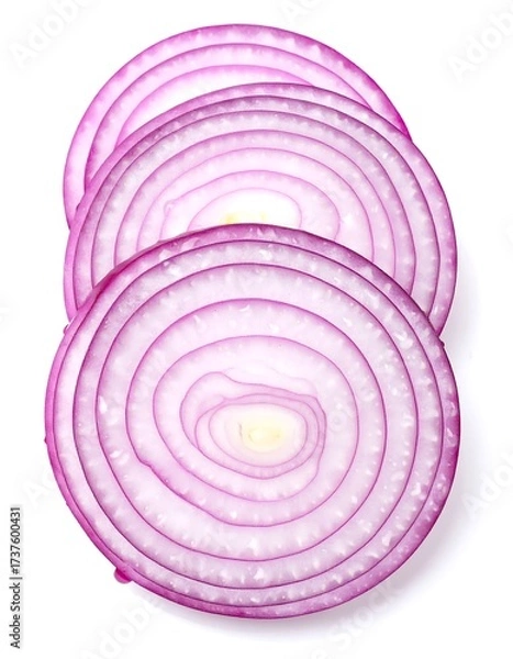 Obraz Three onion slices stacked
