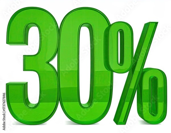 Obraz Shiny green 30 percent, angled