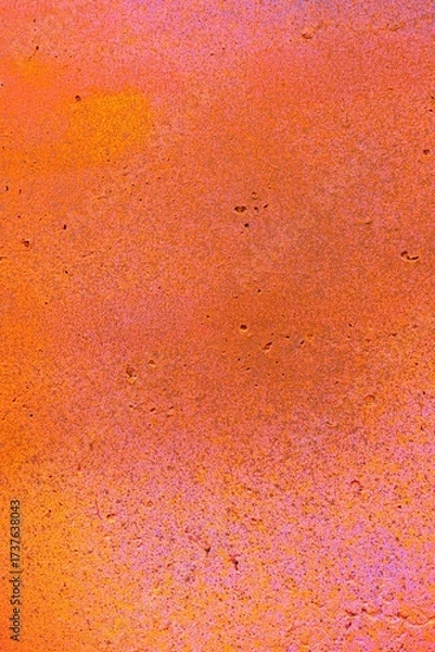 Fototapeta Textured gradient background in shades of orange and pink. 90s acid style, trippy, vibrant hues. Posters, flyers, digital art, retro visuals, modern 90s creative banner, summer theme.
